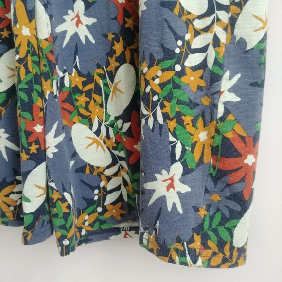 Toad & Co organic cotton tencel stretch relaxed cropped lounge pants blue Small - Picture 2 of 16